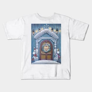 Scandinavian Christmas door Kids T-Shirt